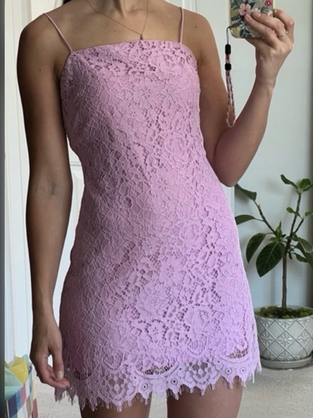 Francesca’s Mi Ami Lilac Lace Dress